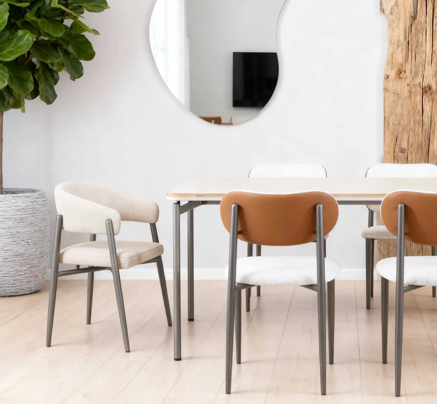 Coleção Tendências – Mesa Jade com cadeiras Manu 33